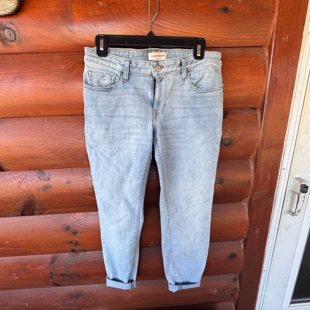 Lucky Brand Denim Straight Leg Jeans  Light Blue